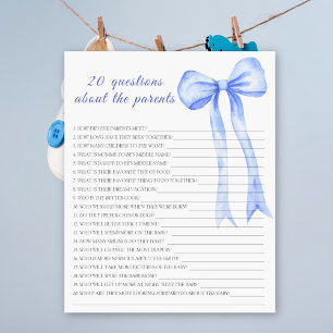 Papier Bow - Partie   20 questions sur les Parents