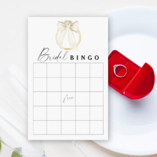 Papier Bow & Ring Bride jeu de bingo de douche
