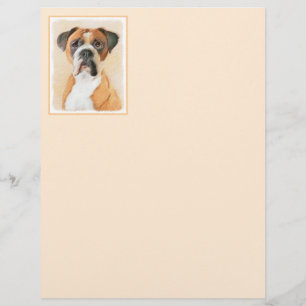 Papier Boxer Dog Peinture Non Décroché Art animal origina