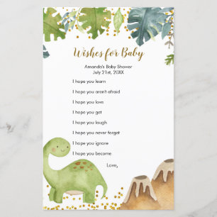 Papier Boy Dinosaur Green Wives for Baby Game