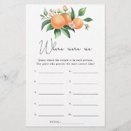 Papier Branche Oranges - Où étions-nous jeu de douche nup