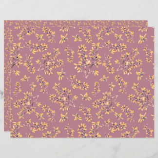 Papier Branches de l'épine noire jaune pourpre