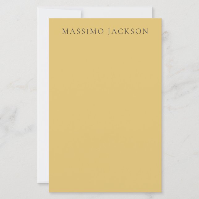 Papier Brass Yellow Minimalist Plain Modern Aesthetic (Devant)