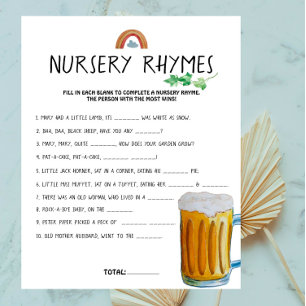 Papier Brasserie bébé - Couleur - Baby Nursery Rhymes Jeu