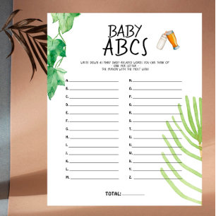 Papier Brasserie bébé - Couleur - Baby shower bébé ABC je