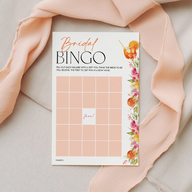 Papier Bridal Bingo Bridal Shower Games Citrus Spritz (Bridal Bingo Game | Bridal Shower Game | Love at First Spritz Citrus Theme)