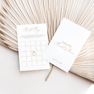 Papier Bridal Bingo Jeu Élégante Fête des mariées Jeu Car