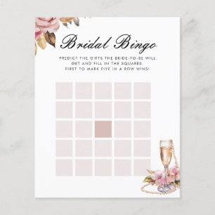 Papier Bridal Bingo Pearls Prosecco Fête des mariées Jeu