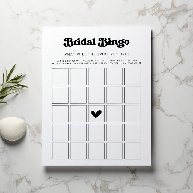 Papier Bridal Shower Gifts Bingo Game (Créateur téléchargé)