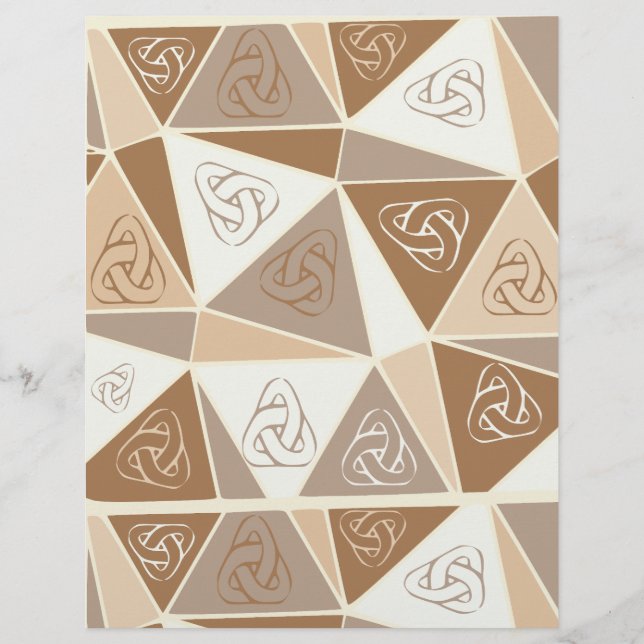 Papier Brown abstract scrapbook paper (Devant)
