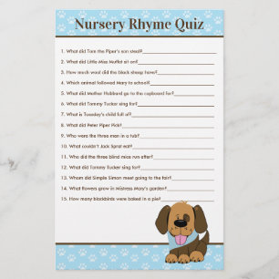 Papier Brown Chien Chien Chien Baby shower Nursery Rhyme 