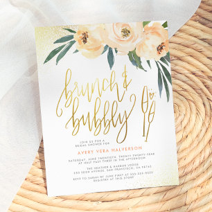 Papier Brunch Floral et Champagne à Petit Prix pour une B