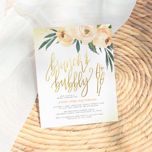 Papier Brunch Floral et Champagne à Petit Prix pour une B
