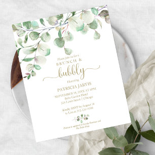Papier Brunch Vert Et Bubble Invitations Budget