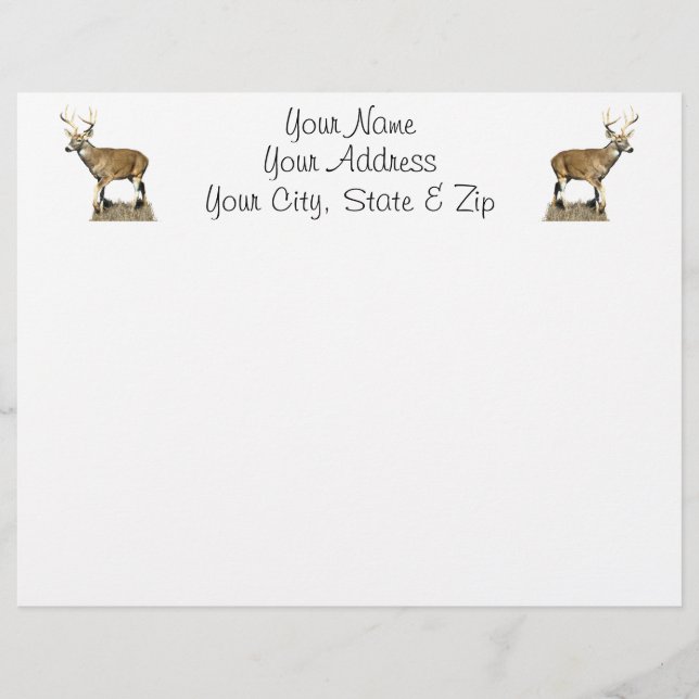 Papier Buck White Tailed (Devant)