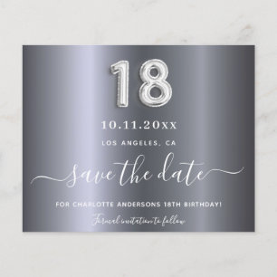 Papier Budget 18e anniversaire argent métal enregistrer l