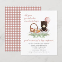 Budget 1er anniversaire Teddy Bear Pique-nique Inv