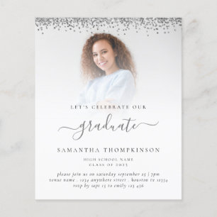 Papier Budget 2022 Grad Photo Parties scintillant Argent
