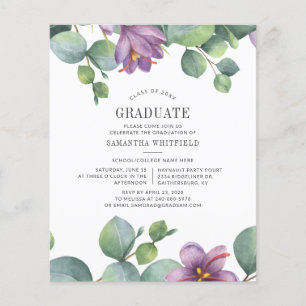 Papier Budget 2022 Green Graduation Floral Green