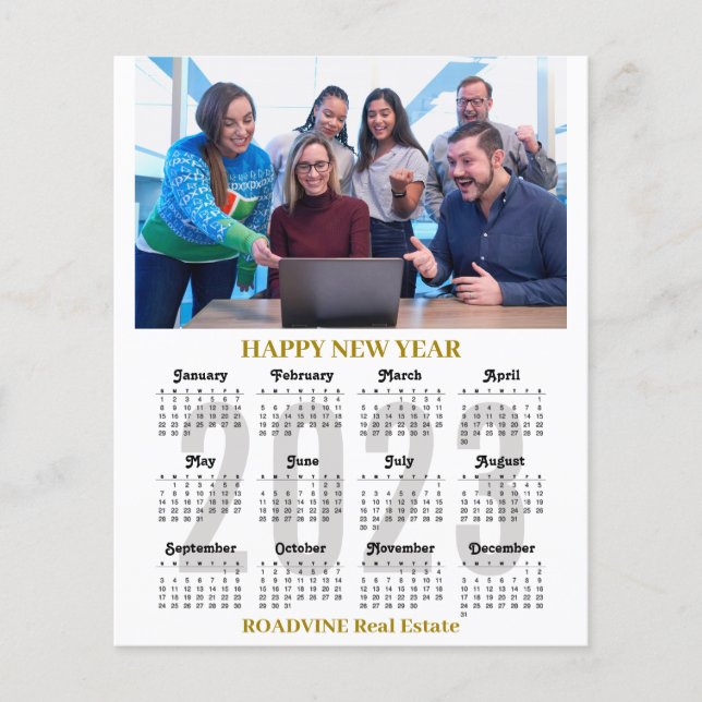 Papier Budget 2023 Calendrier Business Modern Gold Black (Devant)