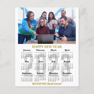 Papier Budget 2023 Calendrier Business Modern Gold Black