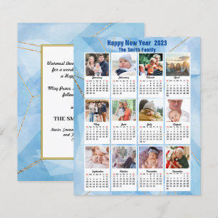 Papier Budget 2023 Calendrier moderne Photo de famille Ca