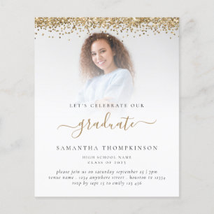 Papier Budget 2023 Grad Photo Parties scintillant Gold In