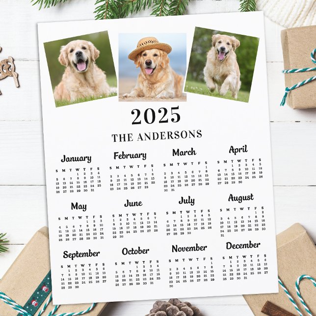 Papier Budget 2026 Photos personnalisées Calendrier des 1 (Créateur téléchargé)