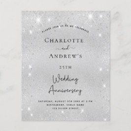 Papier Budget 25e anniversaire mariage argent parties sci