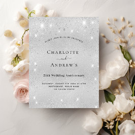 Papier Budget 25e anniversaire mariage parties scintillan