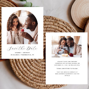 Papier Budget 2-Photo Arche Boho Noir Blanc Enregistrez l
