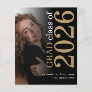 Papier Budget 2 photo Black Gold 2023 Annonce de diplôme