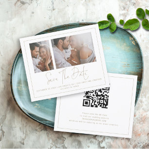 Papier Budget 2 Photo Champagne Gold Mariage Date de sauv