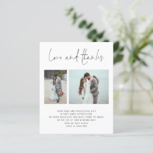 Papier Budget 2 Photo Love Merci Mariage de script