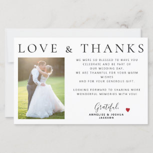 Papier Budget 2 photos amour et remerciements mariage mer