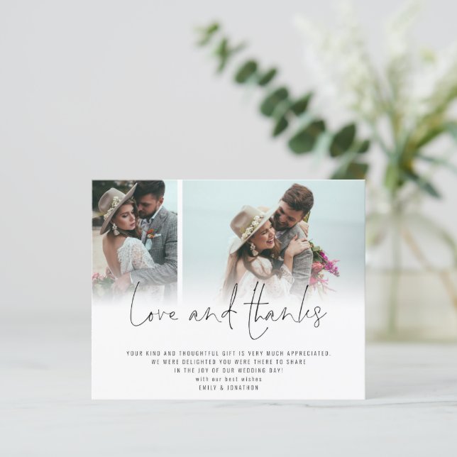 Papier Budget 2 Script photo Mariage amour Merci (Debout devant)