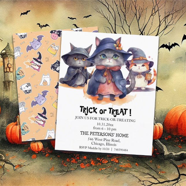 Papier Budget 3 Petites sorcières Trick ou Treat Invitati (Créateur téléchargé)