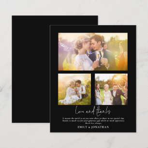 Papier BUDGET 3 photo Amour Merci Mariage Black Merci