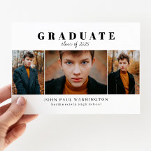 Budget 3e Faire-part d'obtention d'un diplôme en p