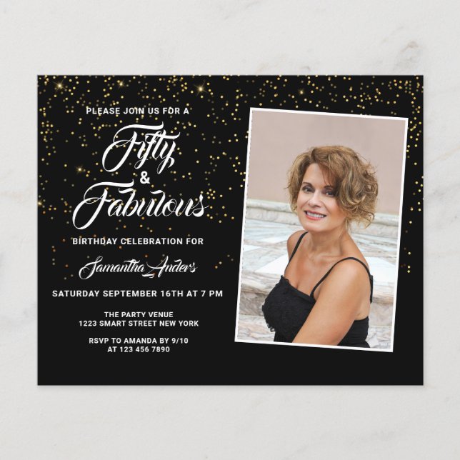 Papier Budget 50 et Fabulous Gold Parties scintillant Inv (Devant)