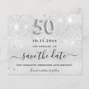 Papier Budget 50e anniversaire argent parties scintillant