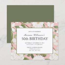 Papier Budget 50e anniversaire Feminine Fleurs blanches r