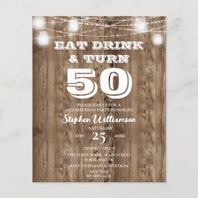Papier Budget 50e anniversaire Grange Bois Manger Boire e (Devant)