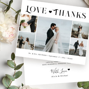Papier Budget 5 photo amour et remerciements mariage merc