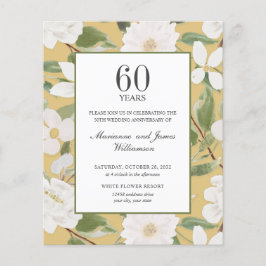 Papier Budget 60e anniversaire PHOTO Fleur blanche Jaune