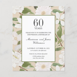 Papier Budget 60e anniversaire PHOTO Fleurs blanches ivoi