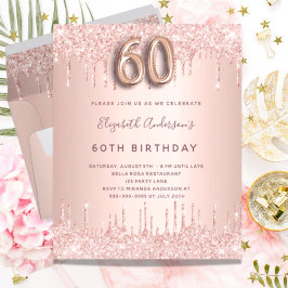 Papier Budget 60e anniversaire rose parties scintillant o