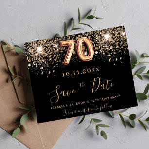 Papier Budget 70e anniversaire parties scintillant noire