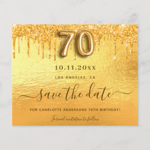 Papier Budget 70e anniversaire parties scintillant or enr
