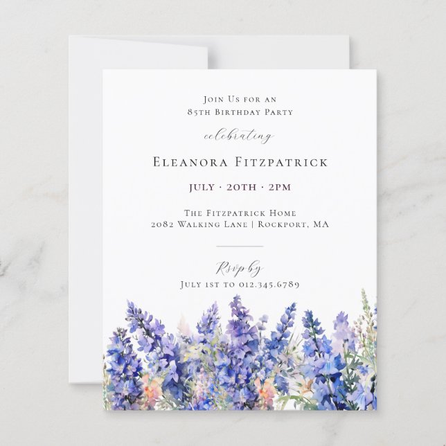 Papier BUDGET 85e anniversaire Juillet Mois de naissance  (Devant)